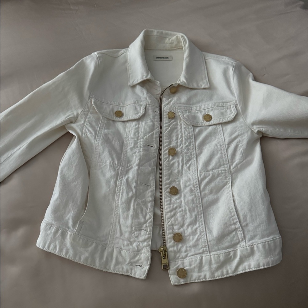 Zadig & Voltaire white denim jacket